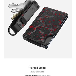 Rigid Wallet in black and red